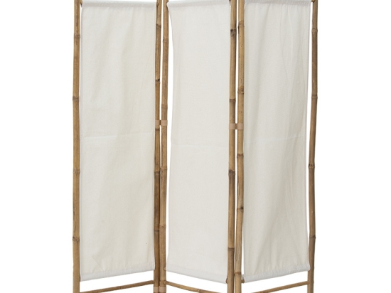 ΠΑΡΑΒΑΝ BARRA PAKOWORLD BAMBOO ΦΥΣΙΚΟ-ΕΚΡΟΥ 135X3X160ΕΚ