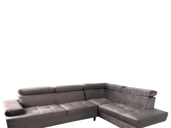 ΚΑΝΑΠΕΣ ΓΩΝΙΑΚΟΣ ARTELIBRE OZMA ΓΚΡΙ ΥΦΑΣΜΑ 254X160X70CM