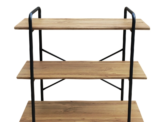 ΡΑΦΙΕΡΑ ARTELIBRE AVEIRO ΦΥΣΙΚΟ/ΜΑΥΡΟ MDF/ΜΕΤΑΛΛΟ 80X34X80CM