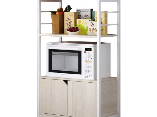 ΡΑΦΙΕΡΑ ΚΟΥΖΙΝΑΣ ARTELIBRE GORAL MAPLE/ΛΕΥΚΟ MDF/ΜΕΤΑΛΛΟ 60X30X95CM