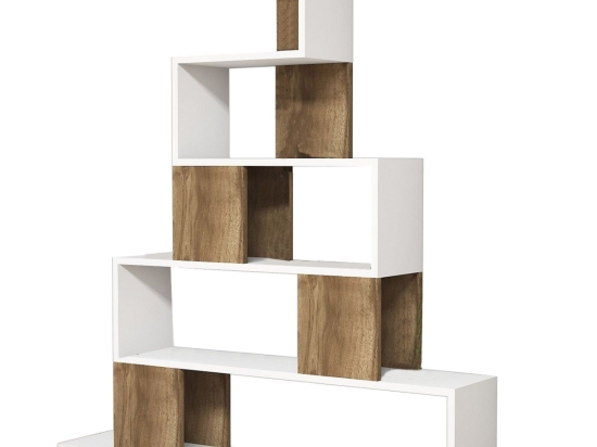 ΒΙΒΛΙΟΘΗΚΗ ARTELIBRE PRUNELA ΛΕΥΚΟ/ΚΑΡΥΔΙΑ 120X22X131CM
