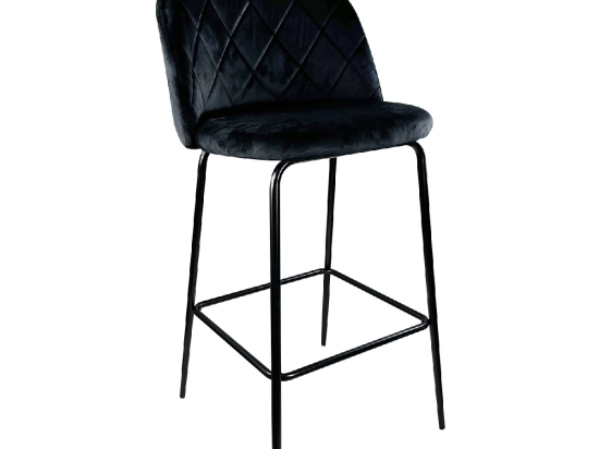 ΣΚΑΜΠΟ BAR ARTELIBRE UNDERHILL ΜΑΥΡΟ ΒΕΛΟΥΔΟ/ΜΕΤΑΛΛΟ 45X53X98CM