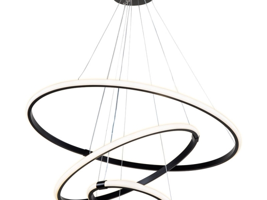 ΦΩΤΙΣΤΙΚΟ ΟΡΟΦΗΣ ΤΡΙΦΩΤΟ PWL-1156 PAKOWORLD LED 60-80W ΜΑΥΡΟ Φ60X100CM