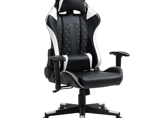 ΚΑΡΕΚΛΑ ΓΡΑΦΕΙΟΥ ARTELIBRE GAMING ENNIS ΜΑΥΡΟ/ΛΕΥΚΟ PVC 70X55X122-131CM