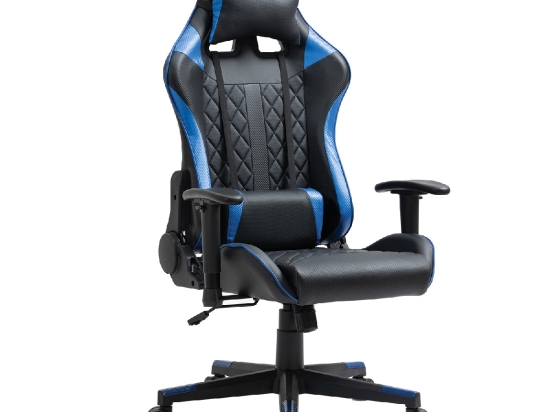 ΚΑΡΕΚΛΑ ΓΡΑΦΕΙΟΥ ARTELIBRE GAMING ENNIS ΜΠΛΕ/ΜΑΥΡΟ PVC 70X55X122-131CM