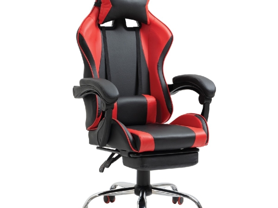 ΚΑΡΕΚΛΑ ΓΡΑΦΕΙΟΥ ARTELIBRE GAMING BRAY ΚΟΚΚΙΝΟ/ΜΑΥΡΟ PVC 67X50X120-127CM