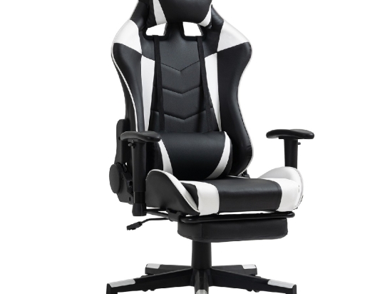 ΚΑΡΕΚΛΑ ΓΡΑΦΕΙΟΥ ARTELIBRE GAMING SLIGO ΛΕΥΚΟ/ΜΑΥΡΟ PVC 70X55X122-131CM