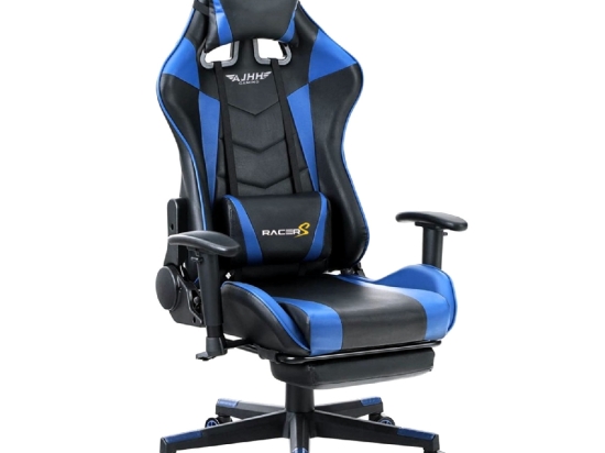 ΚΑΡΕΚΛΑ ΓΡΑΦΕΙΟΥ ARTELIBRE GAMING SLIGO ΜΠΛΕ/ΜΑΥΡΟ PVC 70X55X122-131CM