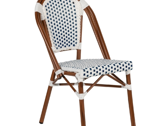 ΚΑΡΕΚΛΑ ΚΗΠΟΥ ARTELIBRE MUTARAZI ΛΕΥΚΟ/ΜΠΛΕ ΑΛΟΥΜΙΝΙΟ/RATTAN 50X57X85CM