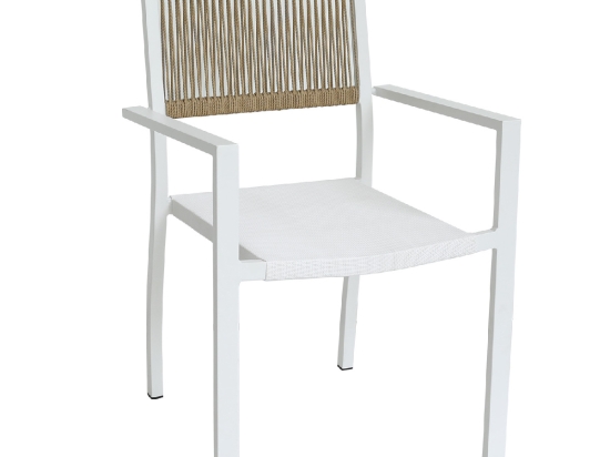 ΠΟΛΥΘΡΟΝΑ ΚΗΠΟΥ ARTELIBRE HORUS ΛΕΥΚΟ/ΚΑΦΕ ΑΛΟΥΜΙΝΙΟ/RATTAN 56X58X83CM