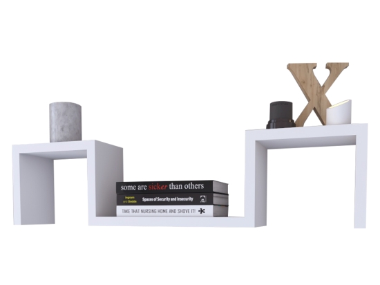 ΡΑΦΙ ΤΟΙΧΟΥ ARTELIBRE ESTERLINE ΛΕΥΚΟ ΜΟΡΙΟΣΑΝΙΔΑ 70X11.7X15CM