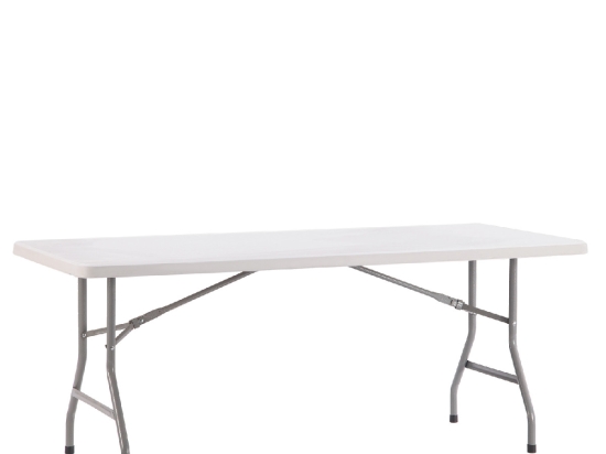 ΤΡΑΠΕΖΙ CATERING ARTELIBRE POPLAR ΠΤΥΣΣΟΜΕΝΟ (ΟΧΙ ΒΑΛΙΤΣΑ) ΛΕΥΚΟ/ΓΚΡΙ HDPE/ΜΕΤΑΛΛΟ 180X75X74CM