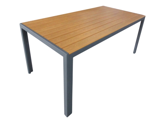 ΤΡΑΠΕΖΙ NARES PAKOWORLD ΑΛΟΥΜΙΝΙΟ ΑΝΘΡΑΚΙ-PLYWOOD ΦΥΣΙΚΟ 140X80X72.5ΕΚ
