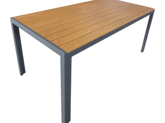 ΤΡΑΠΕΖΙ NARES PAKOWORLD ΑΛΟΥΜΙΝΙΟ ΑΝΘΡΑΚΙ-PLYWOOD ΦΥΣΙΚΟ 180X90X72.5ΕΚ