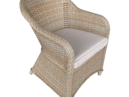 ΠΟΛΥΘΡΟΝΑ ΚΗΠΟΥ HADRIAN PAKOWORLD RATTAN ΚΑΦΕ- TEXTILENE ΜΠΕΖ 57X70X85ΕΚ
