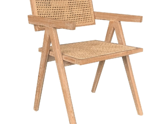 ΚΑΡΕΚΛΑ ΕΠΑΓΓΕΛΜΑΤΙΚΗ ARTELIBRE TITYUS ΒΕΛΑΝΙΔΙΑ ΞΥΛΟ/RATTAN 46X44.5X80CM