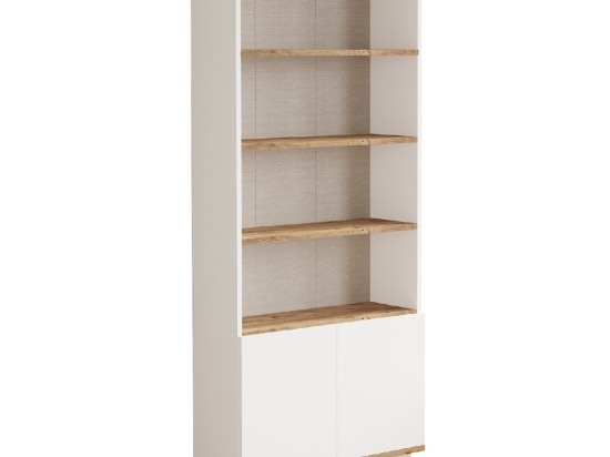ΒΙΒΛΙΟΘΗΚΗ ARTELIBRE BELMONT ΠΕΥΚΟ/ΛΕΥΚΟ ΜΟΡΙΟΣΑΝΙΔΑ 75.5X26.8X168.3CM