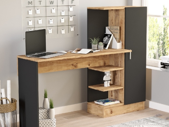 ΓΡΑΦΕΙΟ ARTELIBRE CAMDEN ΠΕΥΚΟ/ΜΑΥΡΟ ΜΟΡΙΟΣΑΝΙΔΑ 152.3X40X120CM