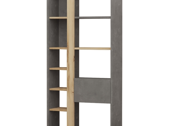 ΒΙΒΛΙΟΘΗΚΗ ALIVE PAKOWORLD ΑΝΘΡΑΚΙ ANTIQUE-SONOMA 75.5X25X160ΕΚ