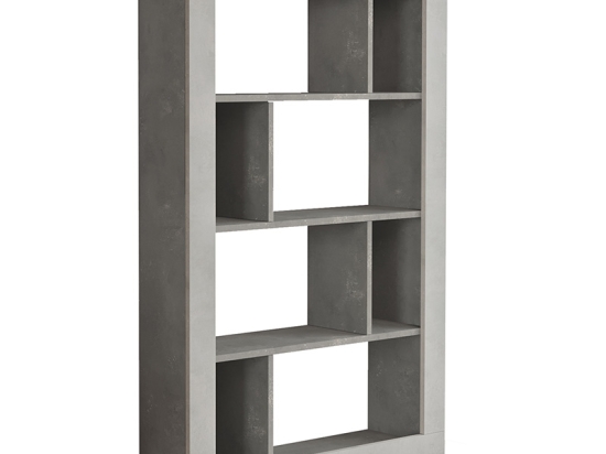 ΒΙΒΛΙΟΘΗΚΗ CARING PAKOWORLD ΓΚΡΙ ANTIQUE-ΑΝΘΡΑΚΙ ANTIQUE 94.5X27X145.5ΕΚ