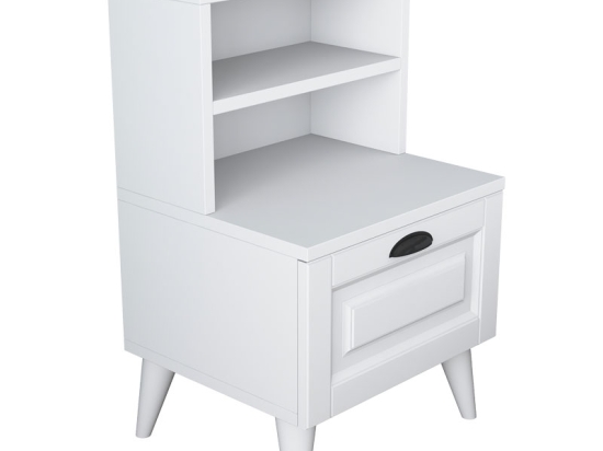ΚΟΜΟΔΙΝΟ RUSTA PAKOWORLD ΜΕΛΑΜΙΝΗΣ-MDF ΛΕΥΚΟ 45X40X74.5ΕΚ