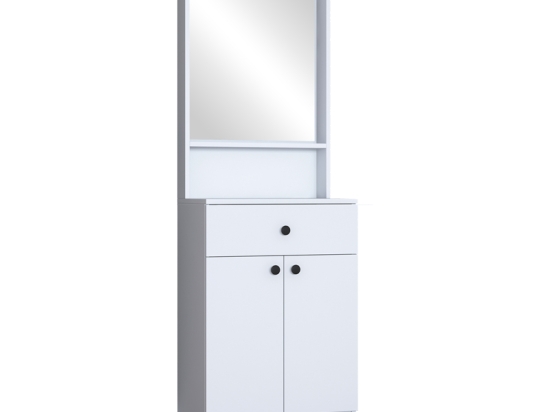 ΕΠΙΠΛΟ ΕΙΣΟΔΟΥ ROCKDER PAKOWORLD ΛΕΥΚΟ ΜΕΛΑΜΙΝΗΣ 60X35.5X182.8ΕΚ