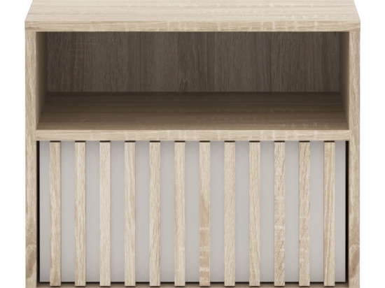 ΚΟΜΟΔΙΝΟ BRUSE PAKOWORLD OAK-ΛΕΥΚΟ ΜΕΛΑΜΙΝΗΣ 52X40.5X42.5ΕΚ