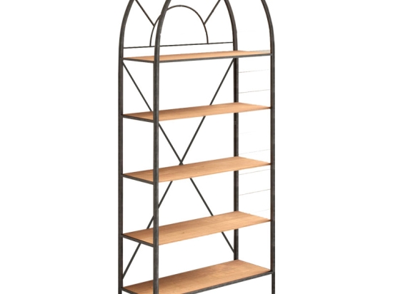 ΒΙΒΛΙΟΘΗΚΗ PADRIG PAKOWORLD ΚΑΡΥΔΙ-ΜΑΥΡΟ 72X34X180ΕΚ