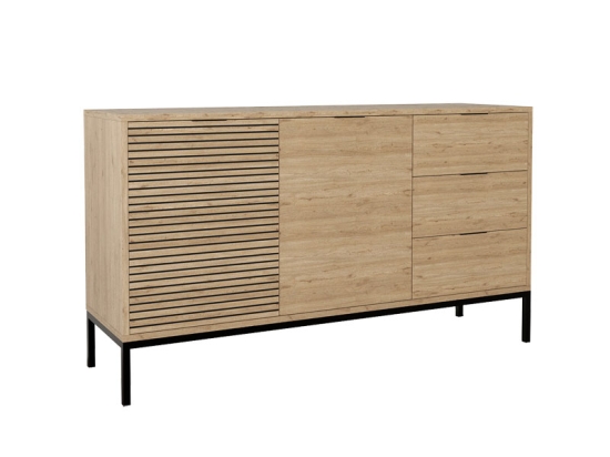 ΜΠΟΥΦΕΣ LEODRIF PAKOWORLD ΜΕΛΑΜΙΝΗΣ OAK-ΜΑΥΡΟ 140X40X80ΕΚ