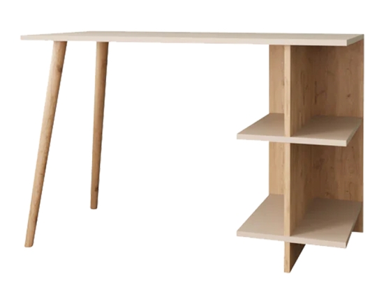 ΓΡΑΦΕΙΟ ΕΡΓΑΣΙΑΣ VOLET PAKOWORLD ΣΕ OAK- SANDSTONE ΑΠΟΧΡΩΣΗ 114X56X76ΕΚ