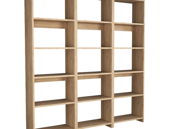 ΒΙΒΛΙΟΘΗΚΗ RABUKU PAKOWORLD ΣΕ OAK  ΑΠΟΧΡΩΣΗ 146X22X160ΕΚ