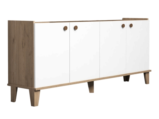 ΜΠΟΥΦΕΣ LETHAK PAKOWORLD ΣΕ OAK-ΛΕΥΚΗ ΑΠΟΧΡΩΣΗ 180X41X78ΕΚ