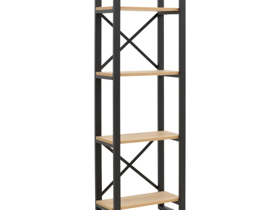 ΒΙΒΛΙΟΘΗΚΗ CRIMSON PAKOWORLD ΣΕ OAK-ΜΑΥΡΗ ΑΠΟΧΡΩΣΗ 50X22X150ΕΚ