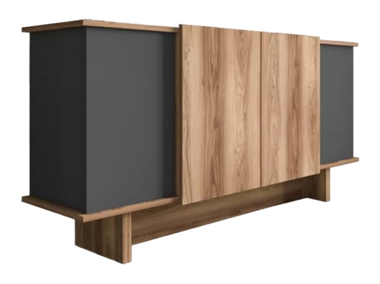 ΜΠΟΥΦΕΣ ARAMOS PAKOWORLD ΣΕ ΑΝΘΡΑΚΙ - OAK ΑΠΟΧΡΩΣΗ 180X45X80ΕΚ