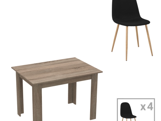 ΤΡΑΠΕΖΑΡΙΑ MANKA-BELLA PAKOWORLD ΣΕΤ 5ΤΕΜ ΣΕ SONOMA TRUFFLE ΑΠΟΧΡΩΣΗ 110X80X70ΕΚ