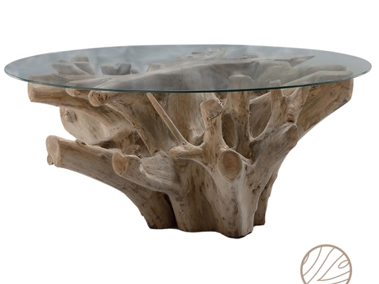 ΤΡΑΠΕΖΙ ΣΑΛΟΝΙΟΥ BALANCE PAKOWORLD ΓΥΑΛΙ 6MM TEMPERED-ΧΕΙΡΟΠΟΙΗΤO TEAK ΞΥΛΟ ΦΥΣΙΚΟ 100X100X46ΕΚ