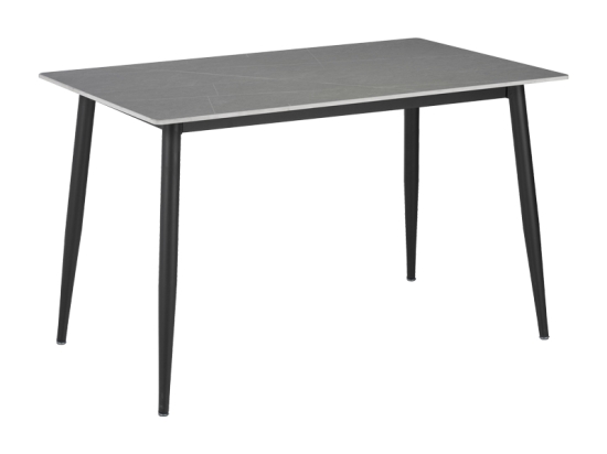 ΤΡΑΠΕΖΙ GUSTAS PAKOWORLD ΓΚΡΙ ΜΑΡΜΑΡΟΥ SINTERED STONE-ΜΑΥΡΟ ΜΕΤΑΛΛΟ 160X80X75ΕΚ
