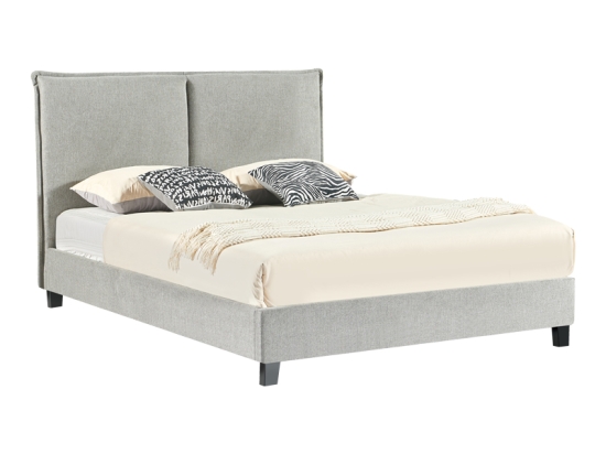 ΚΡΕΒΑΤΙ ΔΙΠΛΟ MAJUS PAKOWORLD ΥΦΑΣΜΑ ΑΝΘΡΑΚΙ-BEIGE 160X200ΕΚ