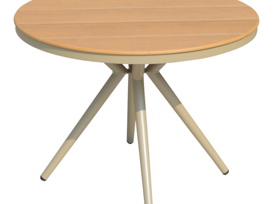 ΤΡΑΠΕΖΙ HILLY PAKOWORLD PLYWOOD ΚΑΙ ΑΛΟΥΜΙΝΙΟ ΣΕ ΣΑΜΠΑΝΙΖΕ ΑΠΟΧΡΩΣΗ Φ100X75ΕΚ