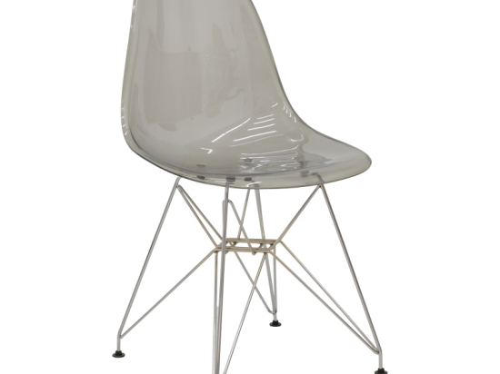 ΚΑΡΕΚΛΑ ADELLE PAKOWORLD PP ΔΙΑΦΑΝΟ ΓΚΡΙ-INOX ΠΟΔΙ 46X55X81ΕΚ