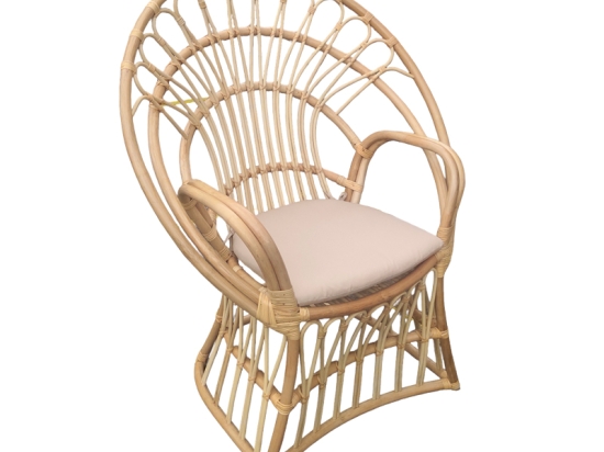 ΠΟΛΥΘΡΟΝΑ BOLONI INART ΜΕ ΜΠΕΖ ΜΑΞΙΛΑΡΙ-ΦΥΣΙΚΟ RATTAN 100X67X120ΕΚ