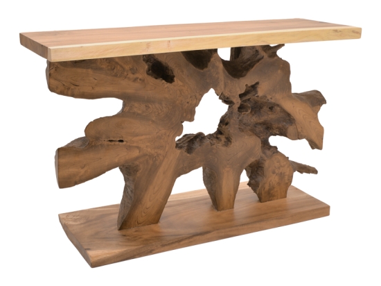 ΚΟΝΣΟΛΑ NASIOL INART ΦΥΣΙΚΟ ΜΑΣΙΦ ΞΥΛΟ TEAK 120X40X75ΕΚ