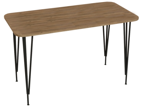 ΤΡΑΠΕΖΙ POLKAN PAKOWORLD OAK ΜΕΛΑΜΙΝΗΣ-ΜΑΥΡΟ ΜΕΤΑΛΛΟ 120X60X73ΕΚ