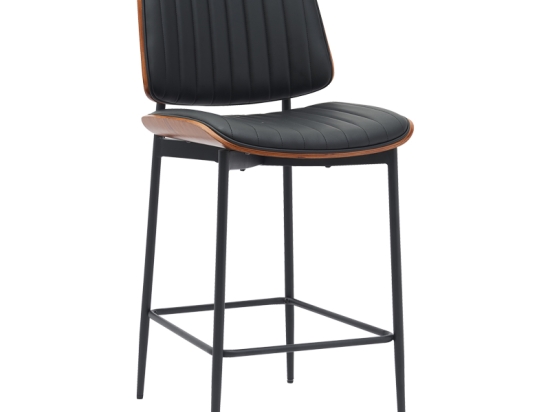 ΣΚΑΜΠΟ-ΜΠΑΡ KATHY PAKOWORLD ΜΑΥΡΟ PU-ΚΑΡΥΔΙ ΜΕΤΑΛΛΟ 48.5X52.5X96ΕΚ