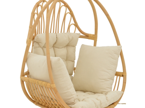 ΚΡΕΜΑΣΤΗ ΚΟΥΝΙΑ JORG PAKOWORLD ΦΥΣΙΚΟ RATTAN-ΚΡΕΜ ΜΑΞΙΛΑΡΙ 80X59X105ΕΚ