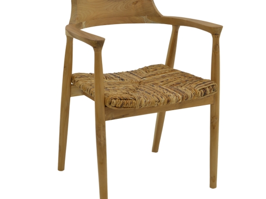 ΠΟΛΥΘΡΟΝΑ DENVERONE PAKOWORLD ΦΥΣΙΚΟ TEAK ΞΥΛΟ ΚΑΙ ΨΑΘΑ 57X54X79ΕΚ