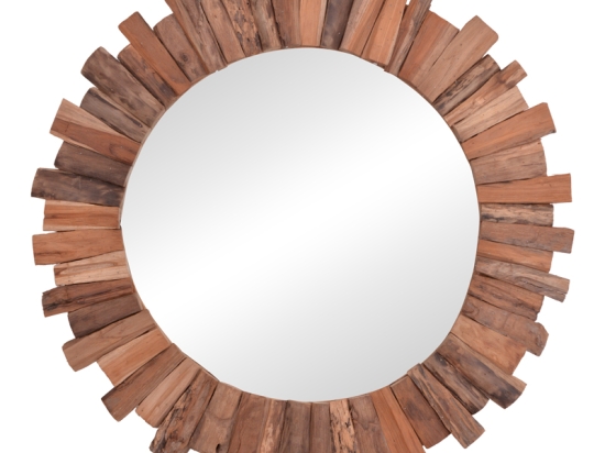 ΚΑΘΡΕΠΤΗΣ ROUNDER PAKOWORLD TEAK ΞΥΛΟ ΣΕ ΦΥΣΙΚΗ ΑΠΟΧΡΩΣΗ Φ100X5ΕΚ
