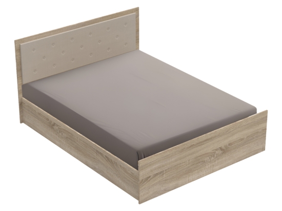 ΚΡΕΒΑΤΙ ΔΙΠΛΟ VITA PLUS PAKOWORLD ΣΕ SONOMA ΑΠΟΧΡΩΣΗ 160X200ΕΚ