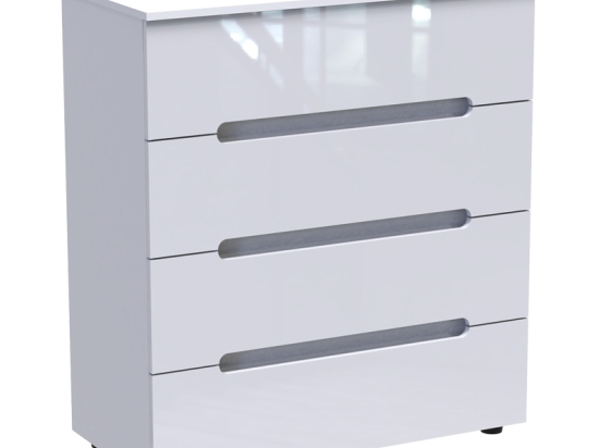 ΣΥΡΤΑΡΙΕΡΑ AFINA PAKOWORLD MDF ΣΕ ΛΕΥΚΗ GLOSSY ΑΠΟΧΡΩΣΗ 90X44X101ΕΚ