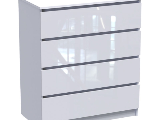 ΣΥΡΤΑΡΙΕΡΑ DICAMA PAKOWORLD MDF ΣΕ ΛΕΥΚΗ GLOSSY ΑΠΟΧΡΩΣΗ 90X47X101ΕΚ